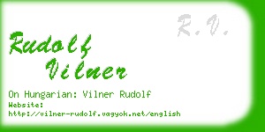 rudolf vilner business card